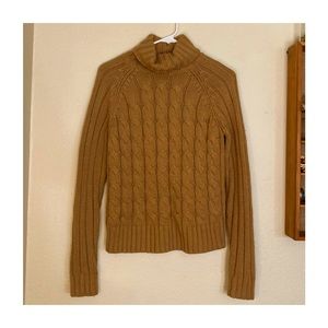 Knitted fall turtleneck sweater